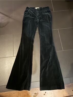 Navy Blue Free People Velvet Flared Pants